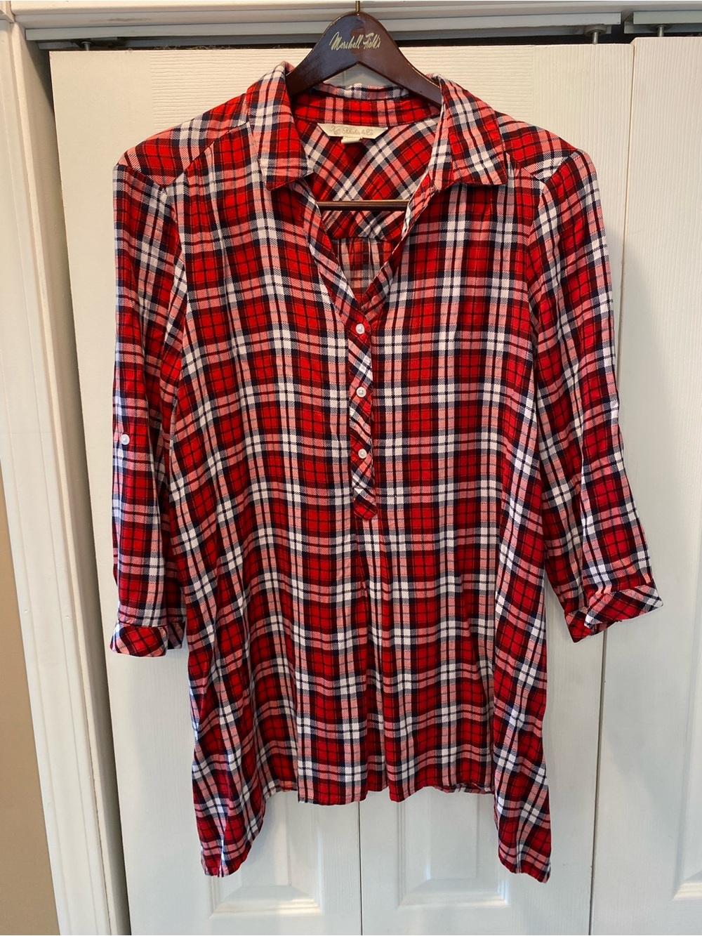 K&C Red and white flannel